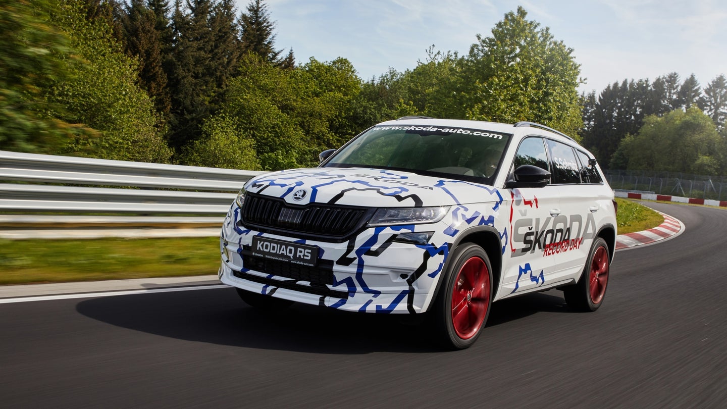 All-New Skoda Kodiaq vRS Sets Nurburgring Lap Record for Seven-Seat SUVs