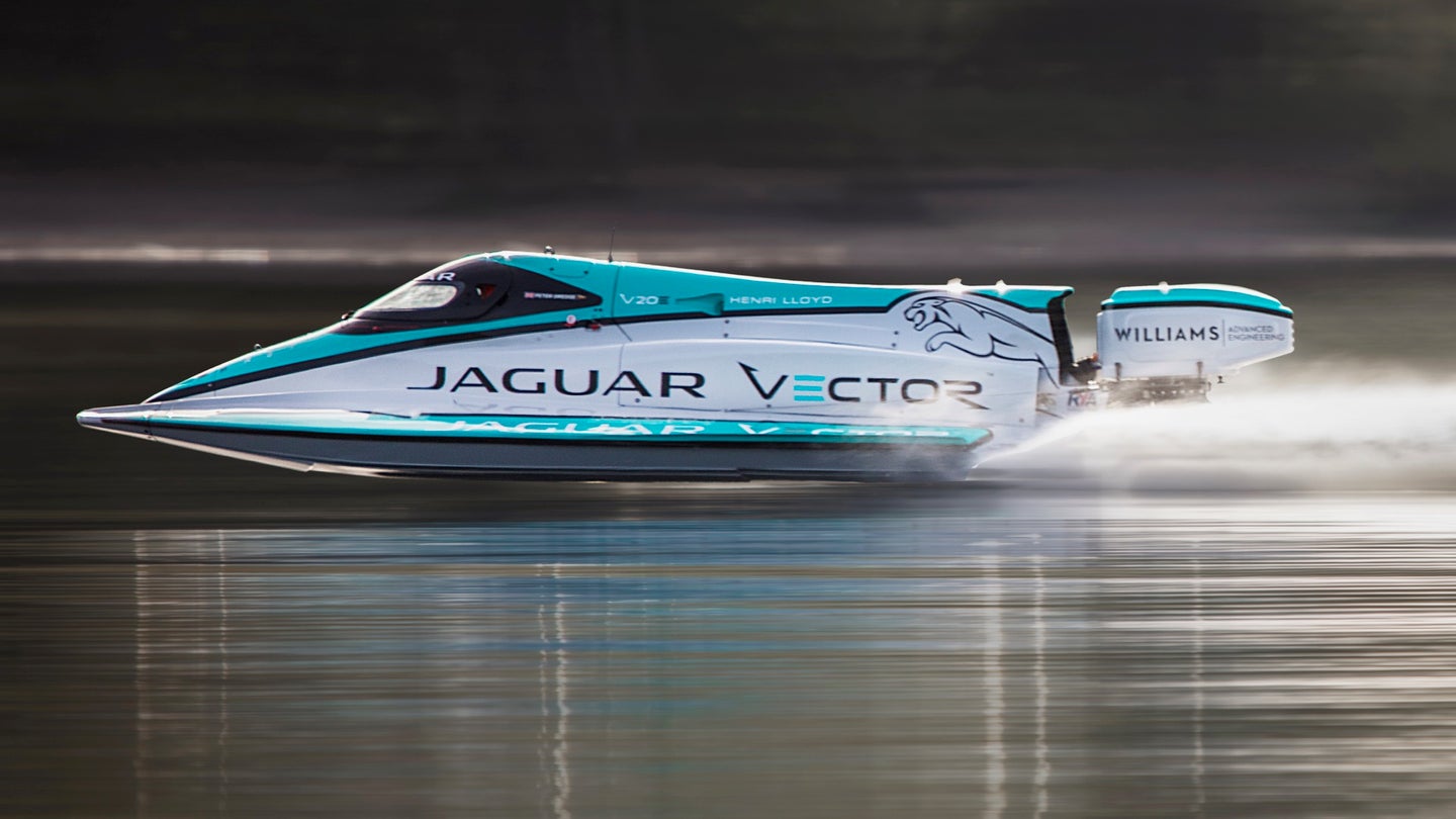 Jaguar Breaks World Electric Boat Speed Record