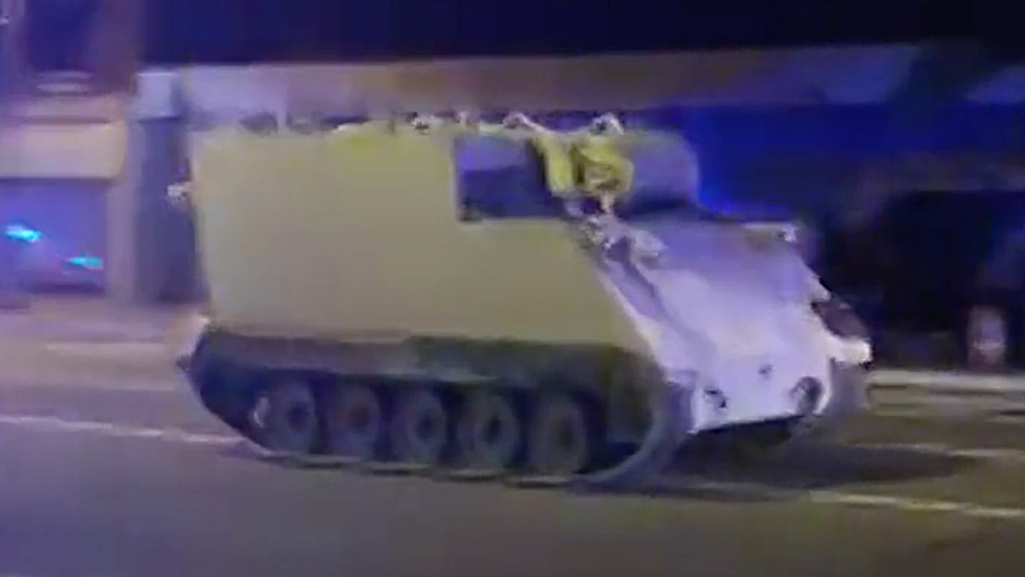 Virginia State Troops Are Chasing Someone In A Tracked Armored Command Vehicle (Updated)
