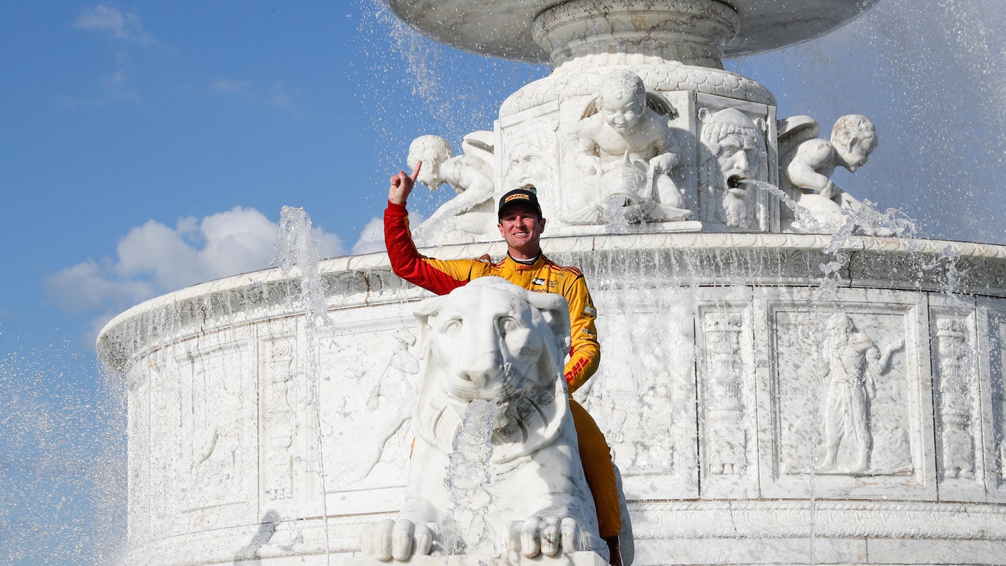 IndyCar&#8217;s Ryan Hunter-Reay &#8216;Soaks in&#8217; the Glory of His Dominant Detroit Victory