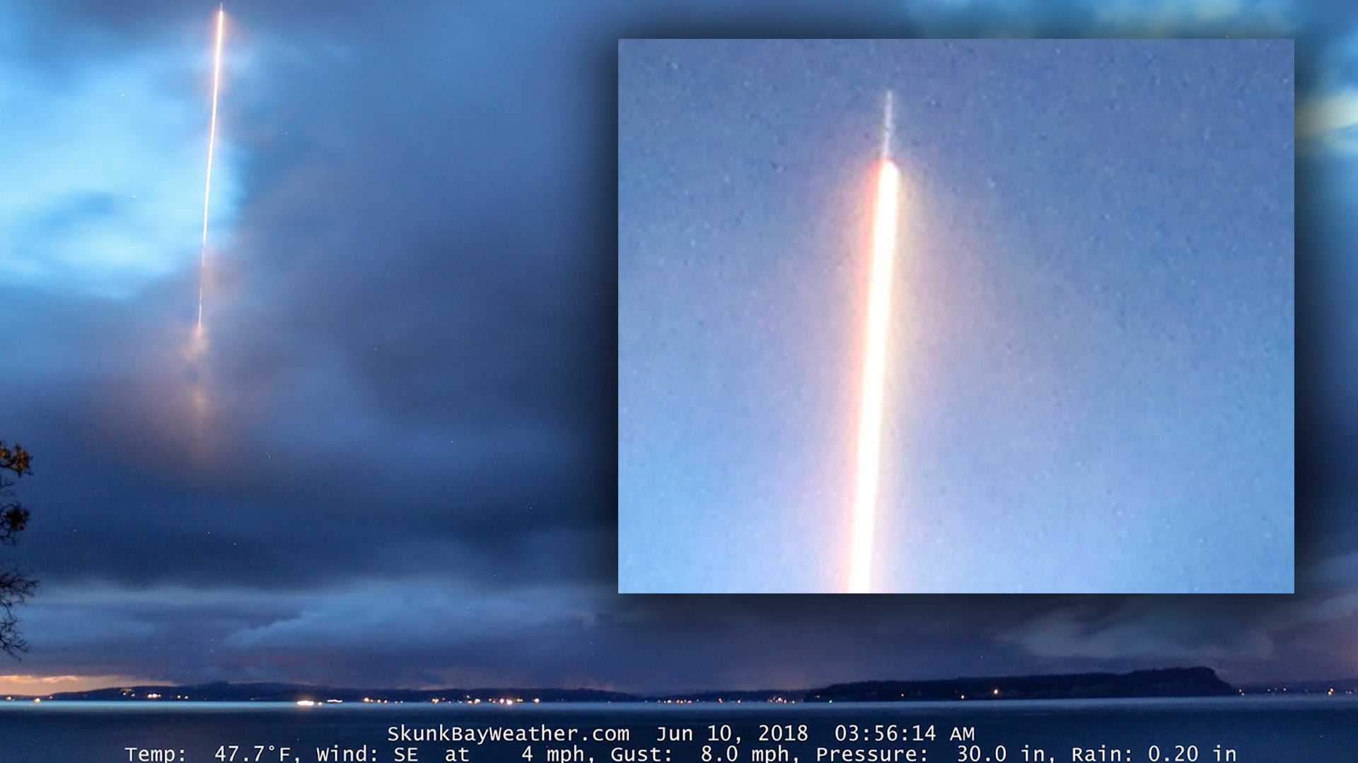 Let's Talk About That Mysterious 'Rocket Launch Over Whidbey Island' Photo (Updated)