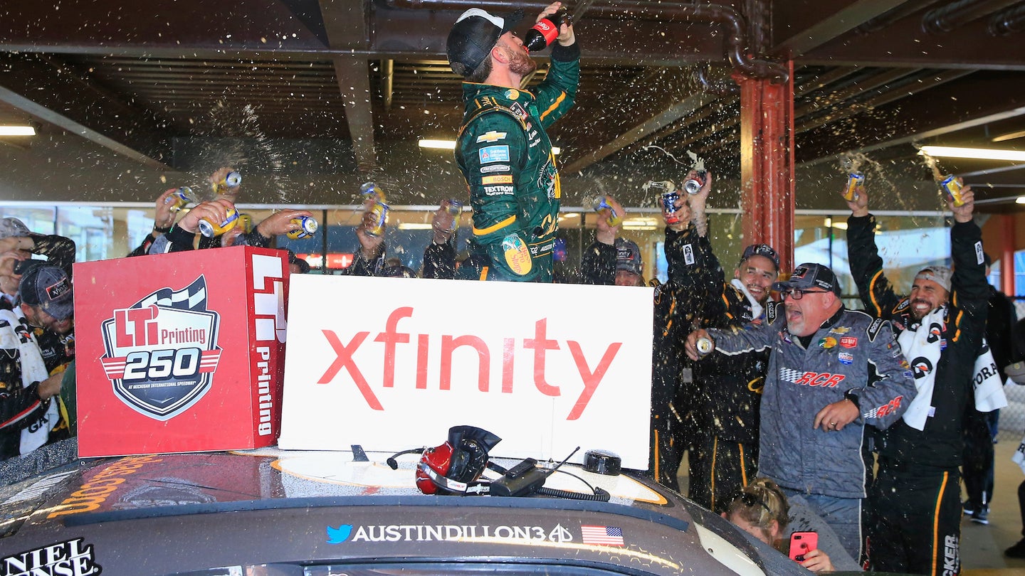 Austin Dillon Wins Rain-Shortened LTi Printing 250 at Michigan International Speedway
