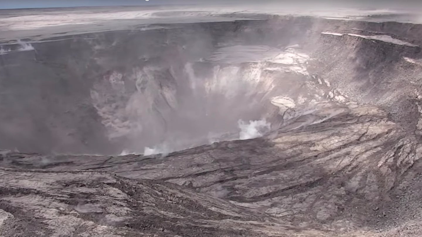 Watch the US Geological Survey’s Drone Footage of Hawaii’s Kilauea Volcano Crater