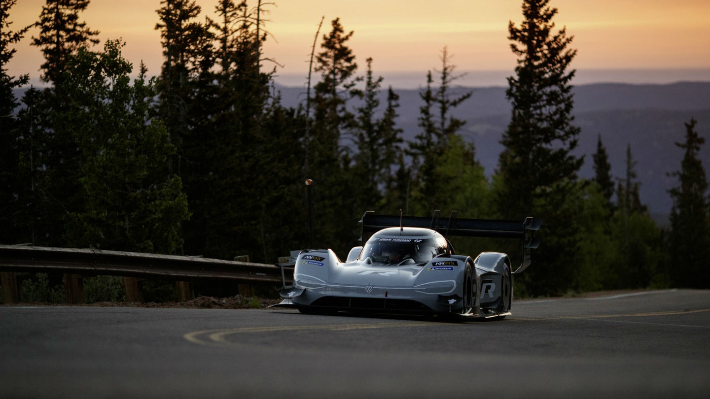 VW I.D. R Electric Prototype Shocks Competition With Fastest Qualifying Time at Pikes Peak