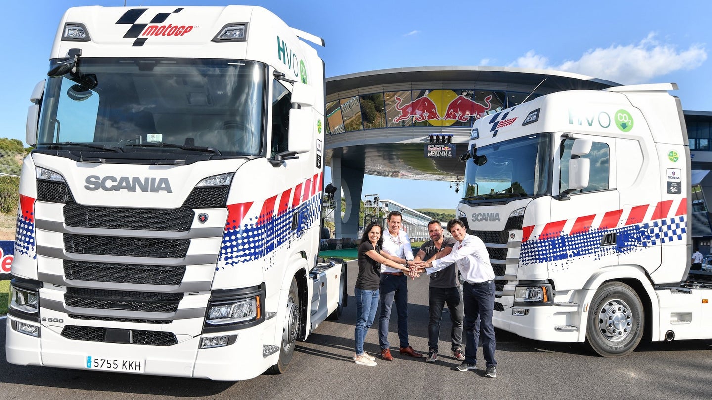 Scania Named MotoGP Sustainable Truck Supplier Until 2019