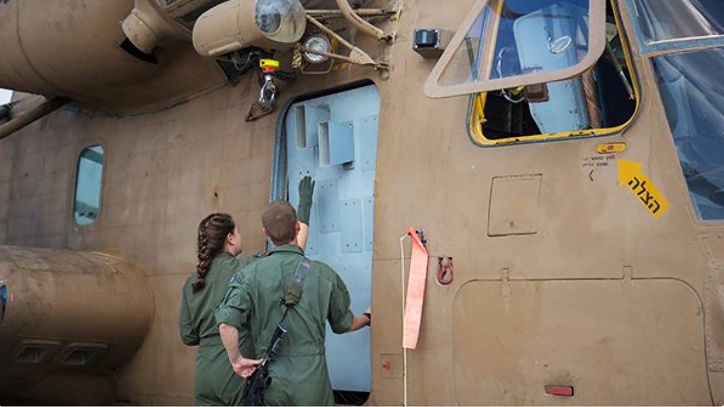 Israel Posts Pic Of CH-53 Yasur Helicopter With Unknown Roll-On Electronic Warfare Suite