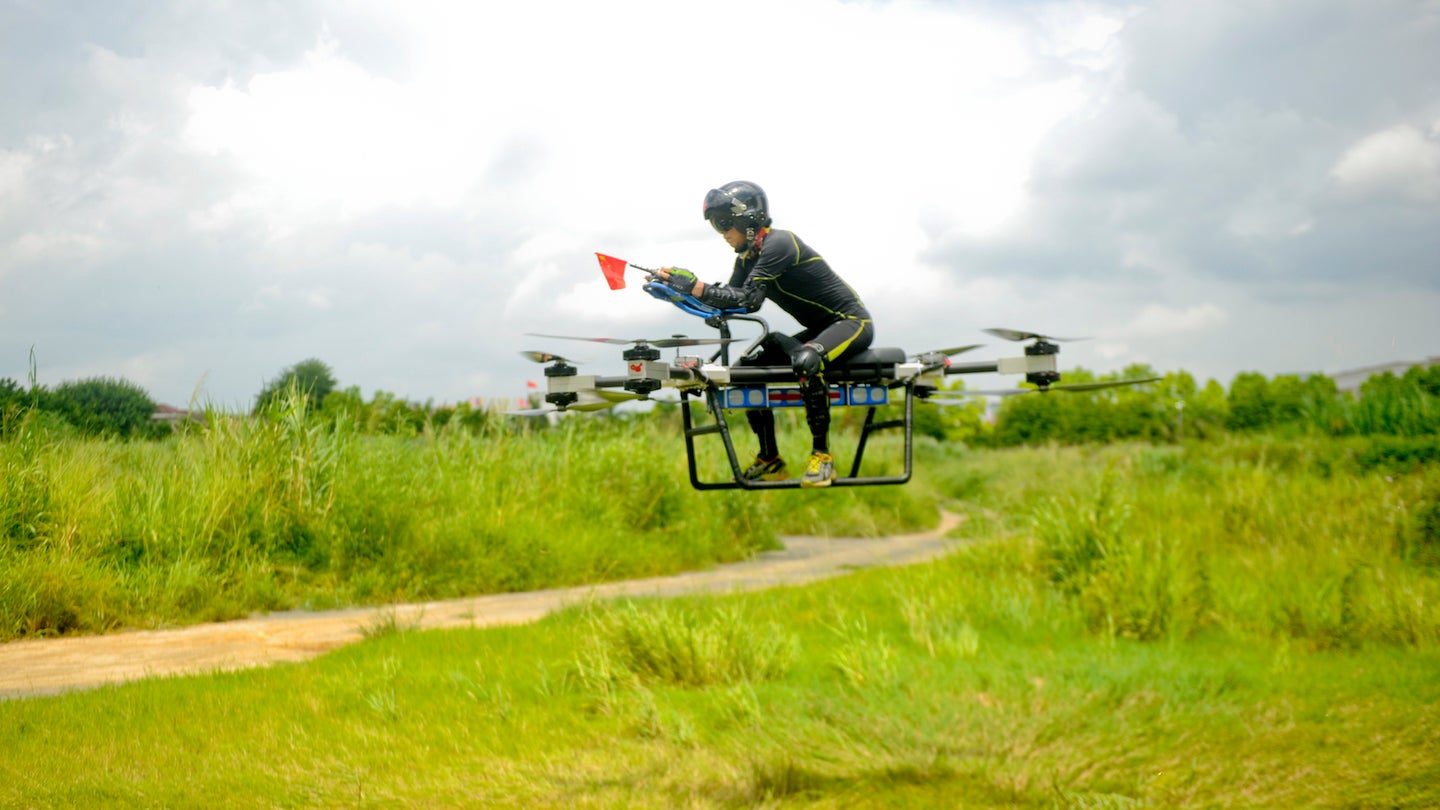 Chinese Inventor Develops Working Drone Motorcycle