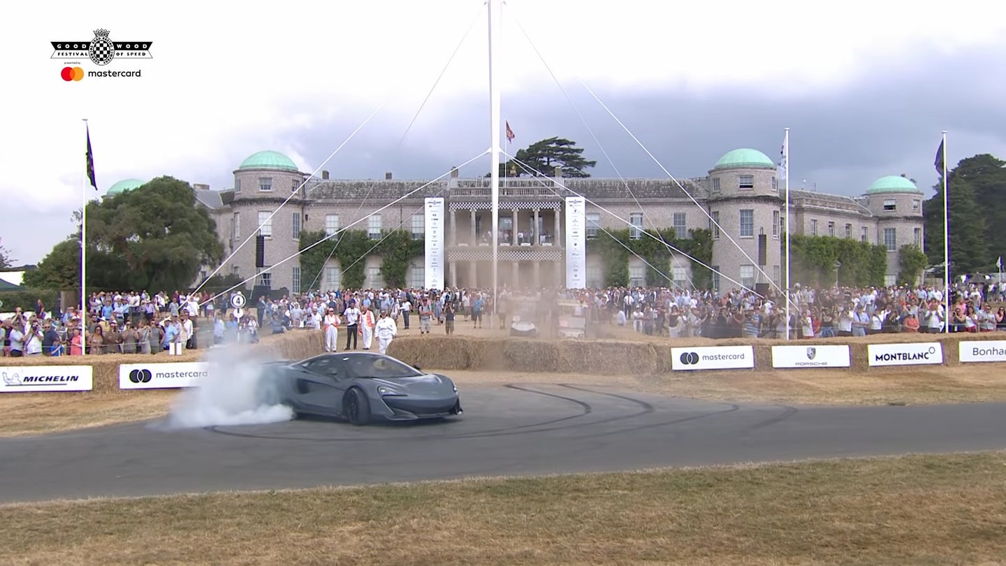 Watch the McLaren 600LT Shred Its Tires During Public Debut at Goodwood Festival of Speed