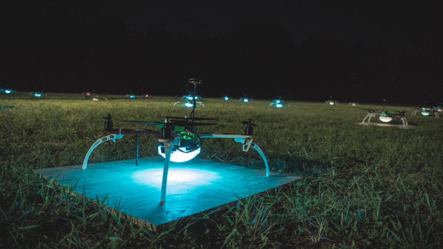 Drone Light Show at 2018 EAA AirVenture Air Show Marked Historical Blend of the Two
