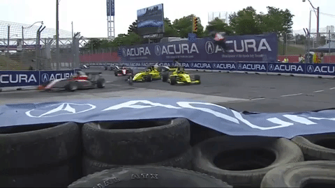 Pro Mazda Racer Goes Airborne in Toronto After Lap 1 Collision
