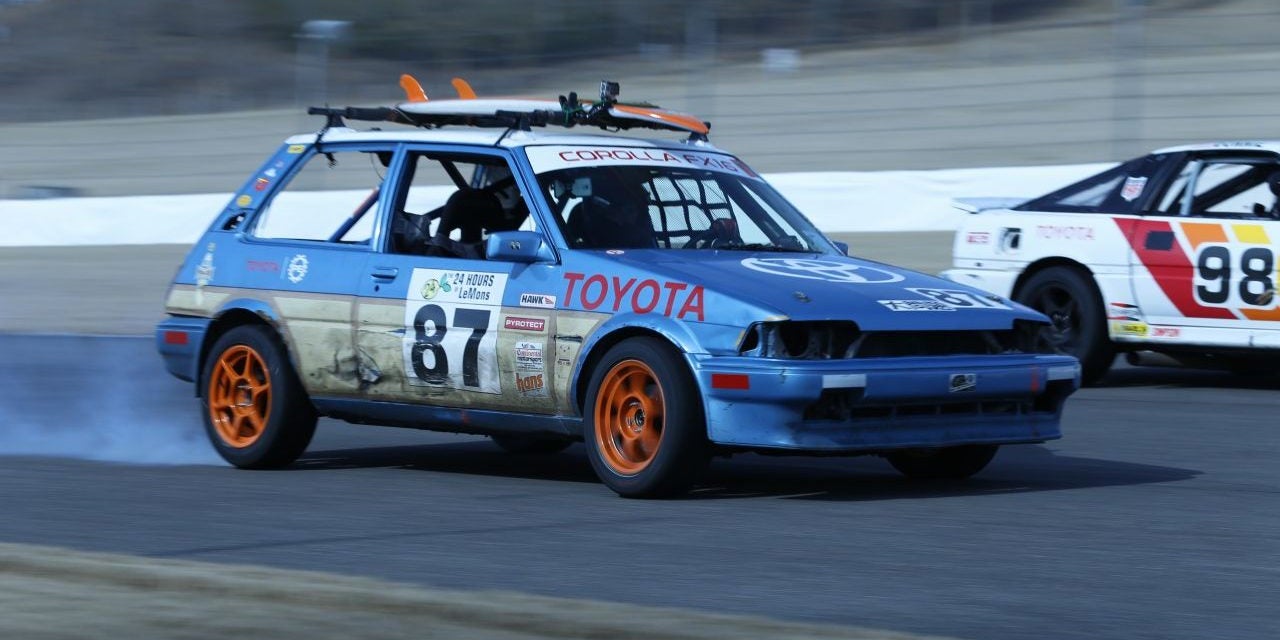 Watch Toyota Engineers Race a $500 Engine-Swapped Corolla in the 24 Hours of Lemons