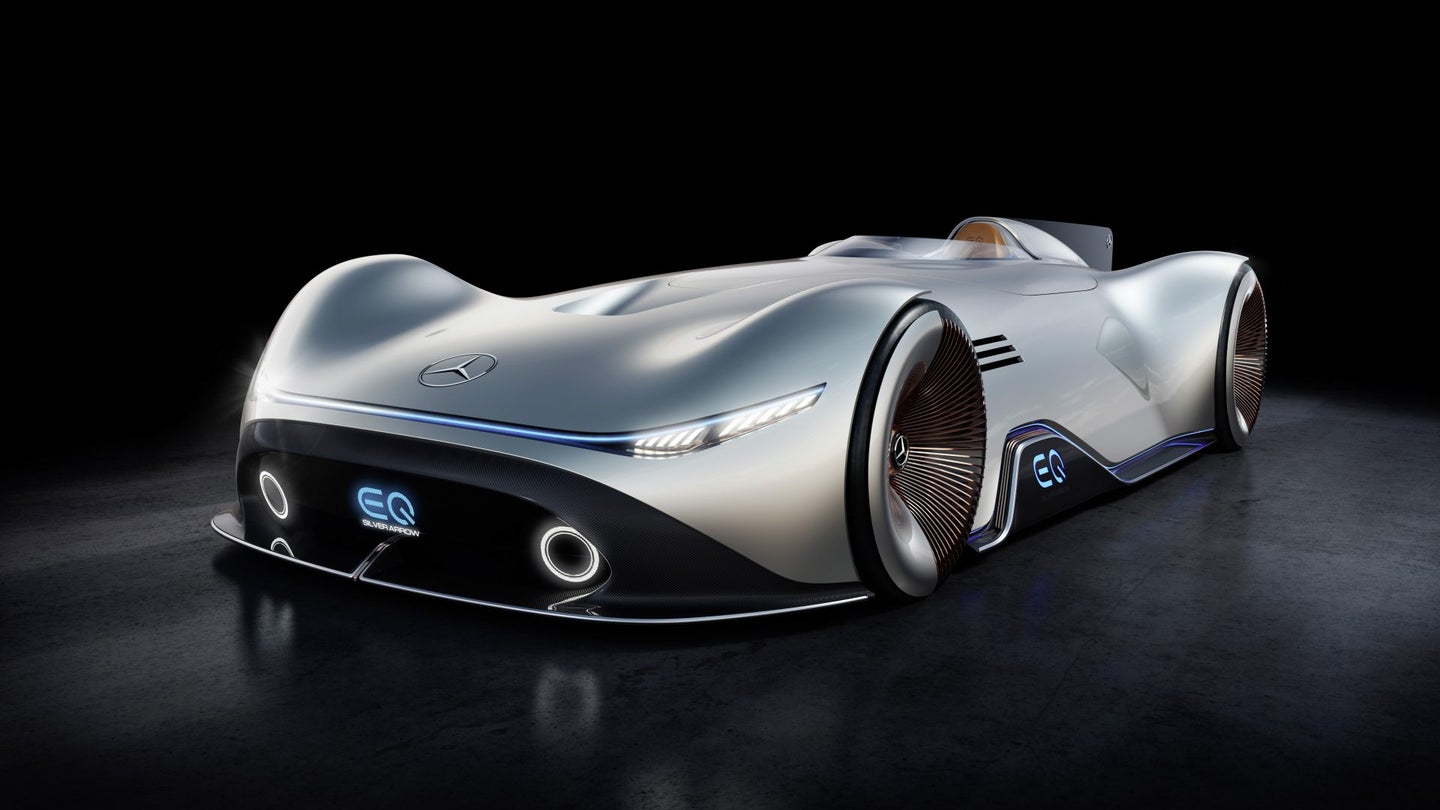 Mercedes Unveils Silver Arrow EV Concept Car at Pebble Beach