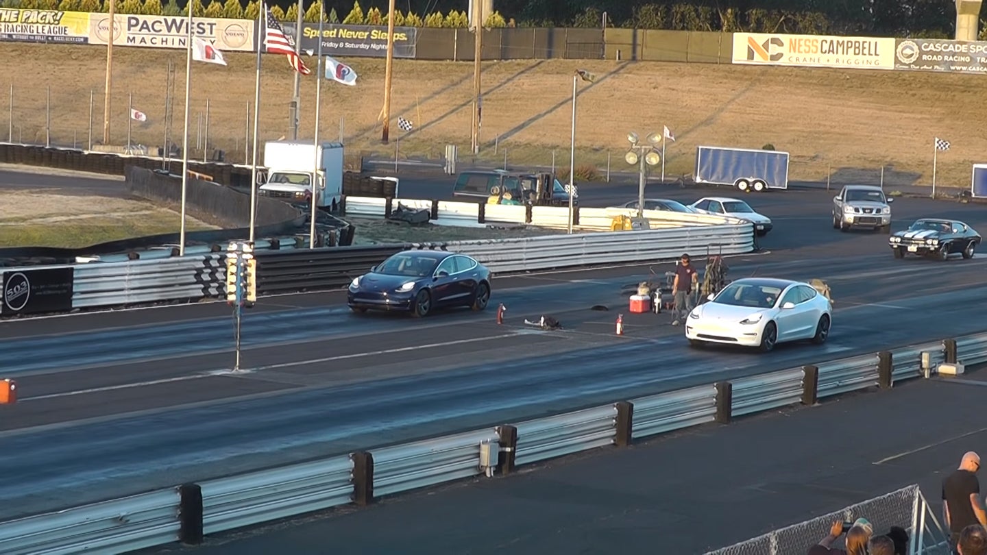 Here&#8217;s How Each Tesla Model 3 Trim Stacks Up on the Drag Strip