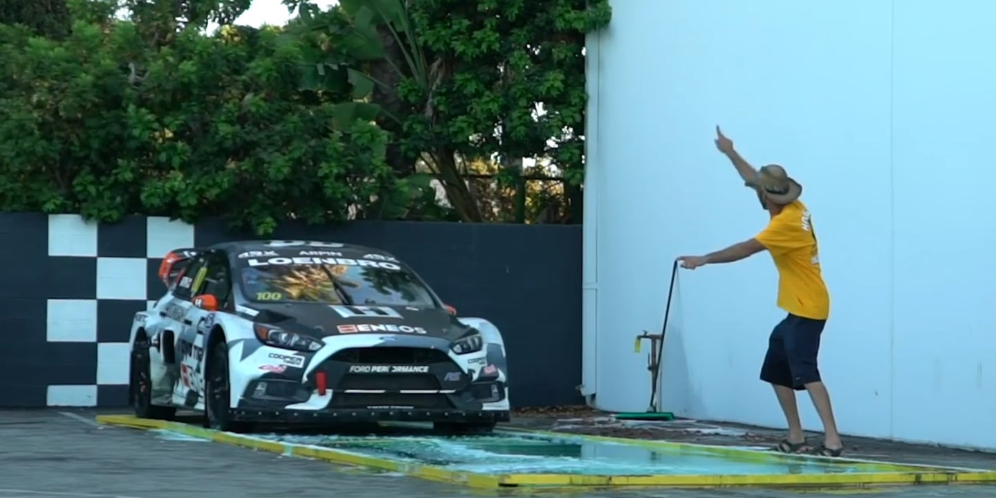 Watch the Hoonigans Launch a Rally Car on Dish Soap for Science