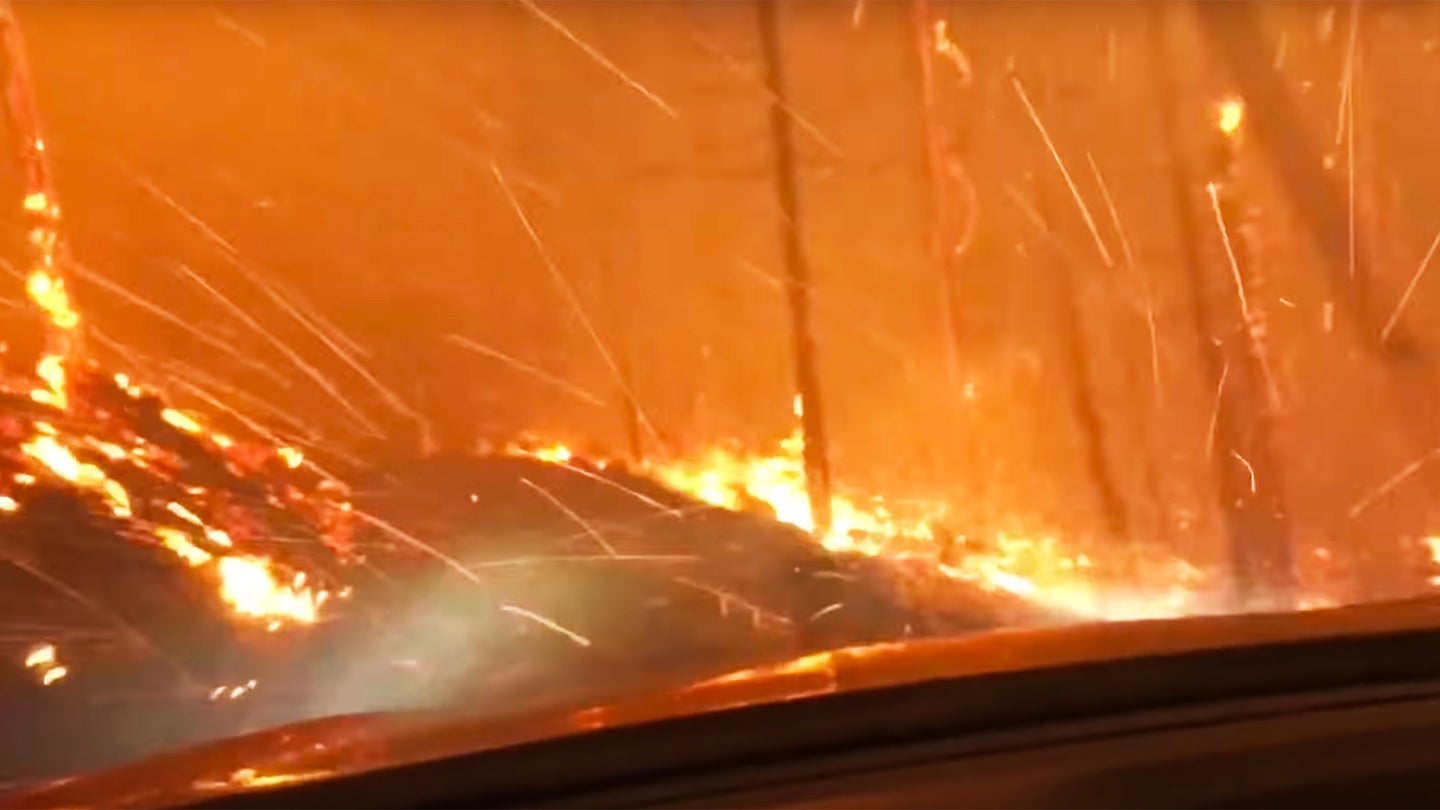 In-Car Video Shows Father and Son’s Desperate Escape from Glacier National Park Wildfire