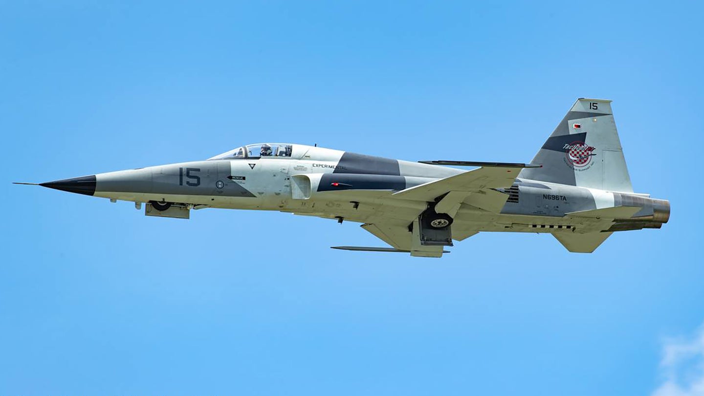 Refurbished TacAir Aggressor F-5 Photographed Over St. Augustine, Florida