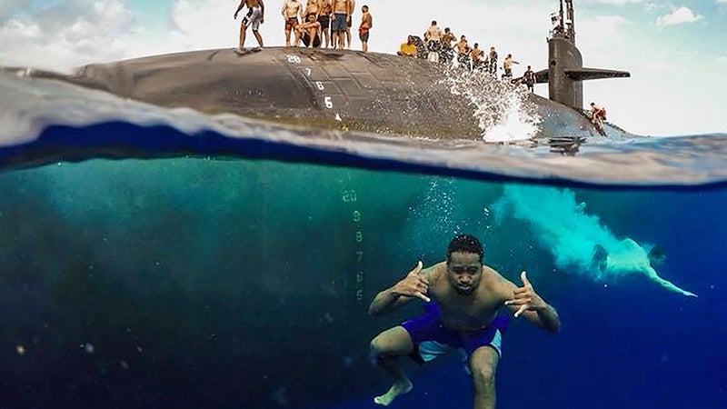 Dive Into This Incredible Shot Taken At USS Olympia&#8217;s Swim Call Following RIMPAC