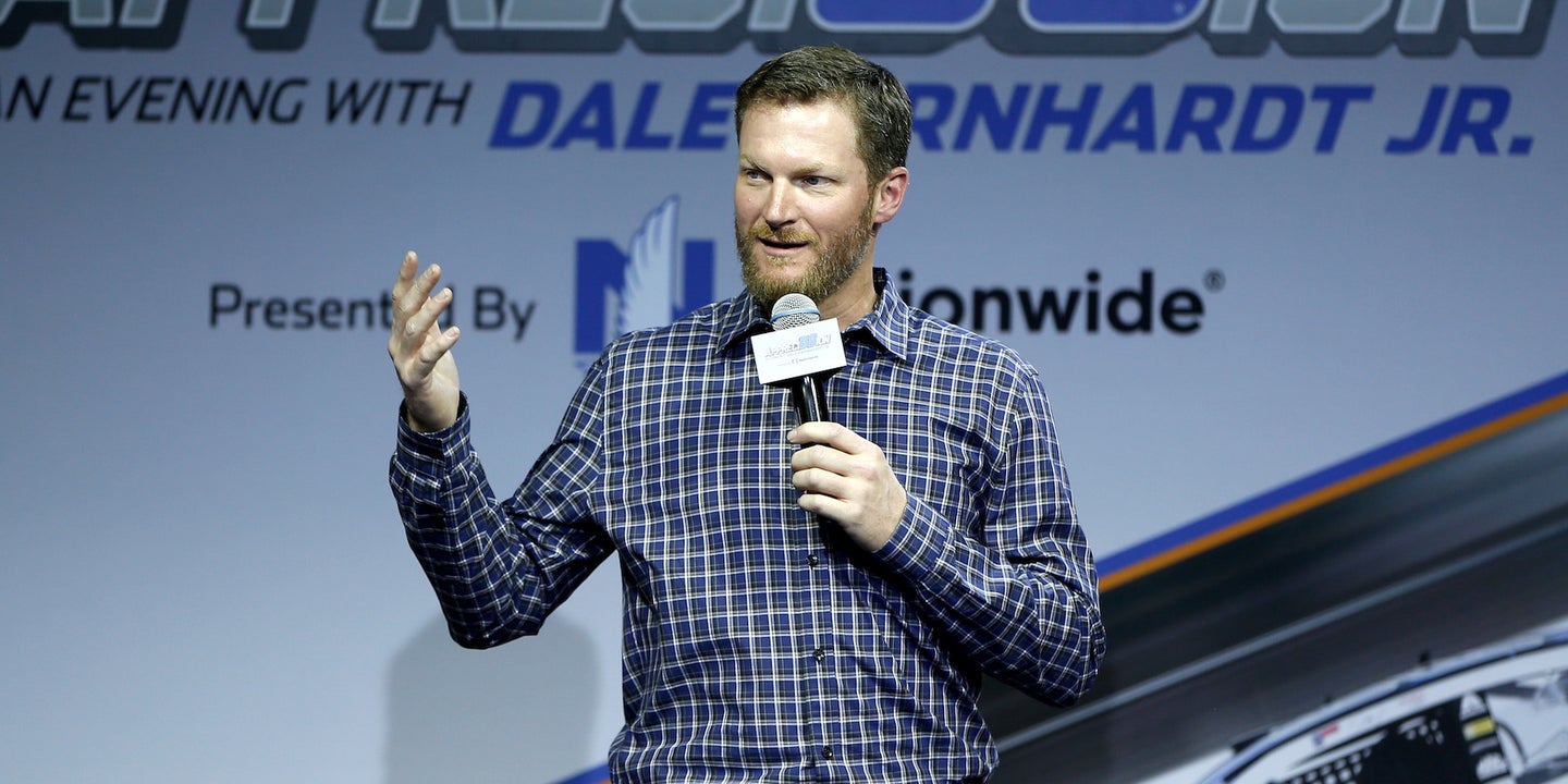 NASCAR Drivers Put on Dale Earnhardt Jr.’s Gloves for a Good Cause