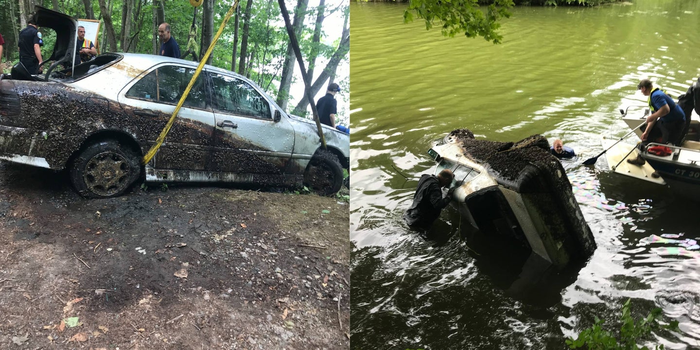 Search and Rescue Team Finds Abandoned Car in Connecticut Lake During Training Exercise