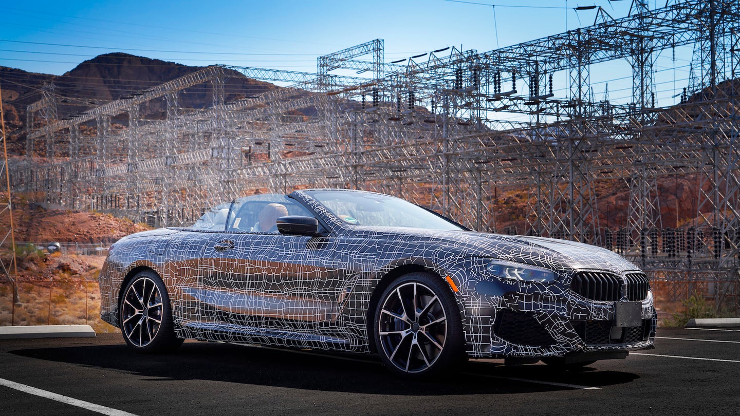 BMW 8 Series Convertible Test Mule Put Through Its Paces in Death Valley and Vegas