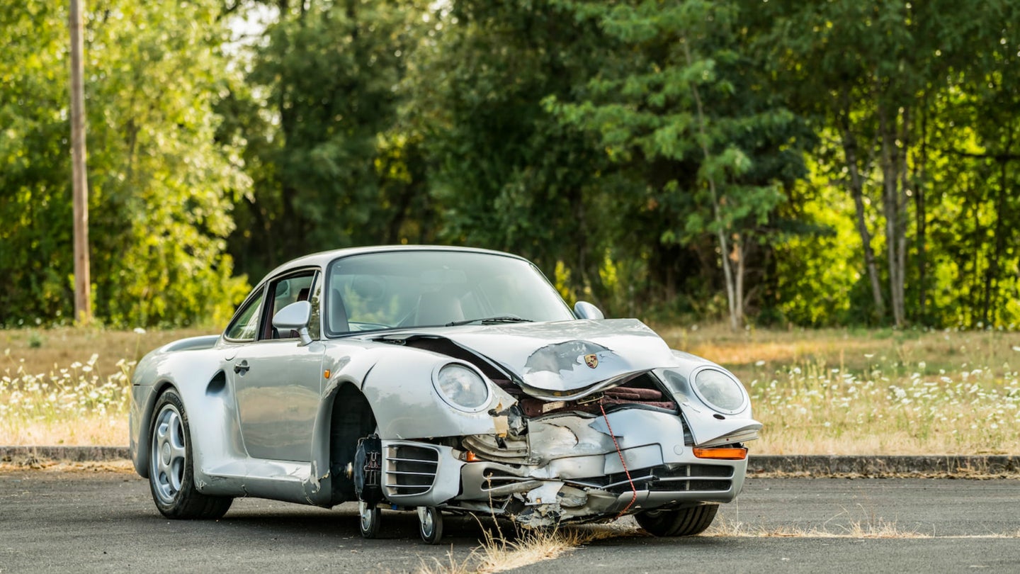 1987 Porsche 959 With Damaged Front End Heads to Auction