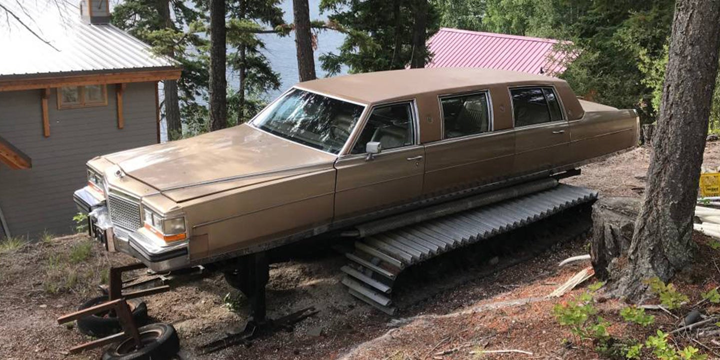 Rule the Slopes with this Cadillac Limousine Snowcat on Craigslist in Canada