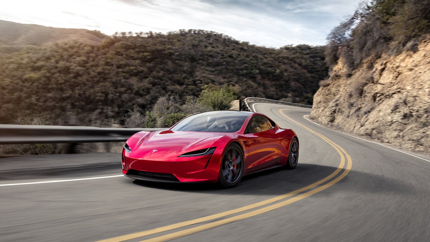 Tesla Releases More Images of Its Smokin’ Roadster Tackling Mountain Roads