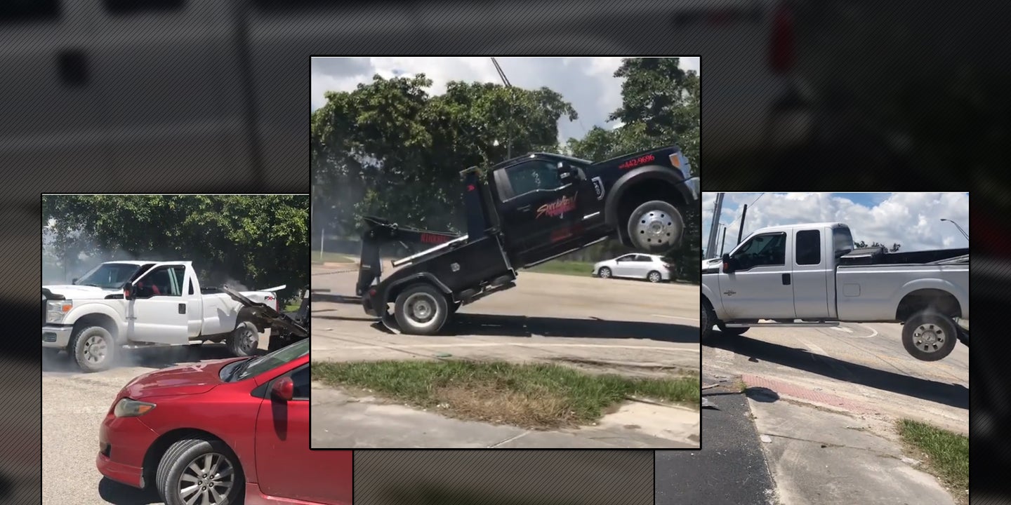 Watch Florida Man Damage His Ford F-250 Trying to Escape the Repo Man