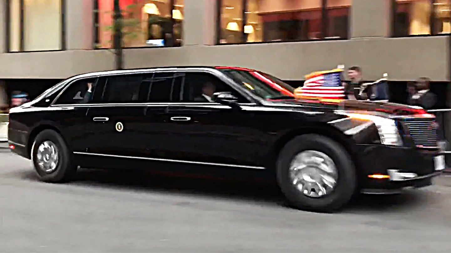 Brand New &#8216;Beast&#8217; Presidential Limousine Emerges During Trump&#8217;s Visit To NYC