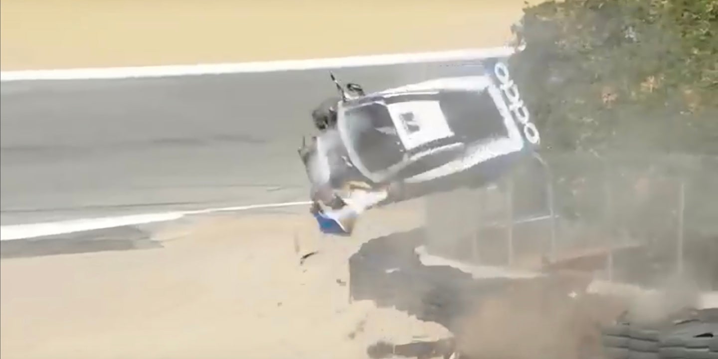 Lamborghini Super Trofeo Driver Crashes in Spectacular Fashion at Laguna Seca’s Corkscrew