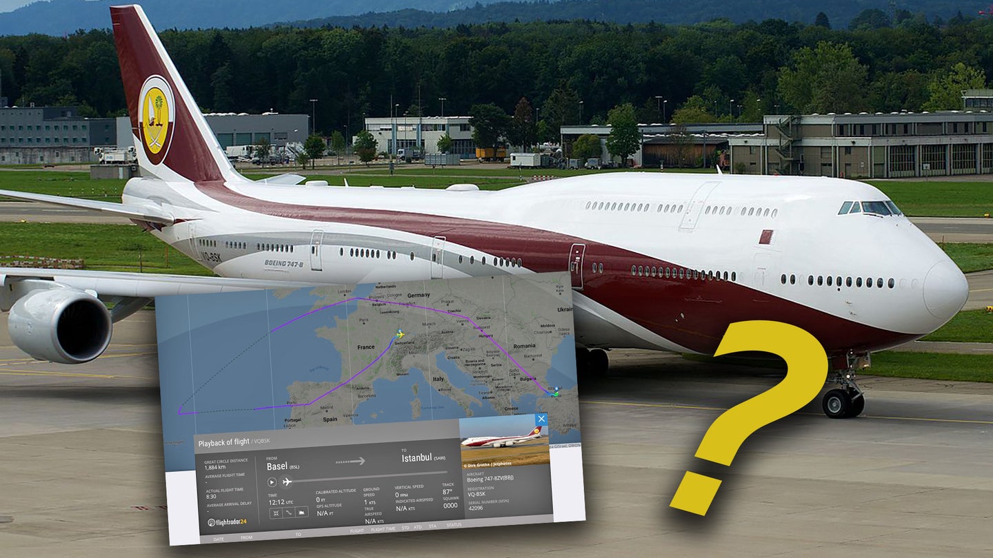 That Qatari Royal Flight 747-8i That&#8217;s Up For Sale Just Made A Very Strange Flight To Istanbul