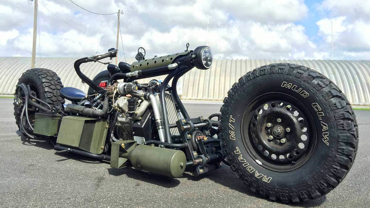 This Diesel AWD Motorcycle is a Two-Wheeled Apocalyptic Frankenstein