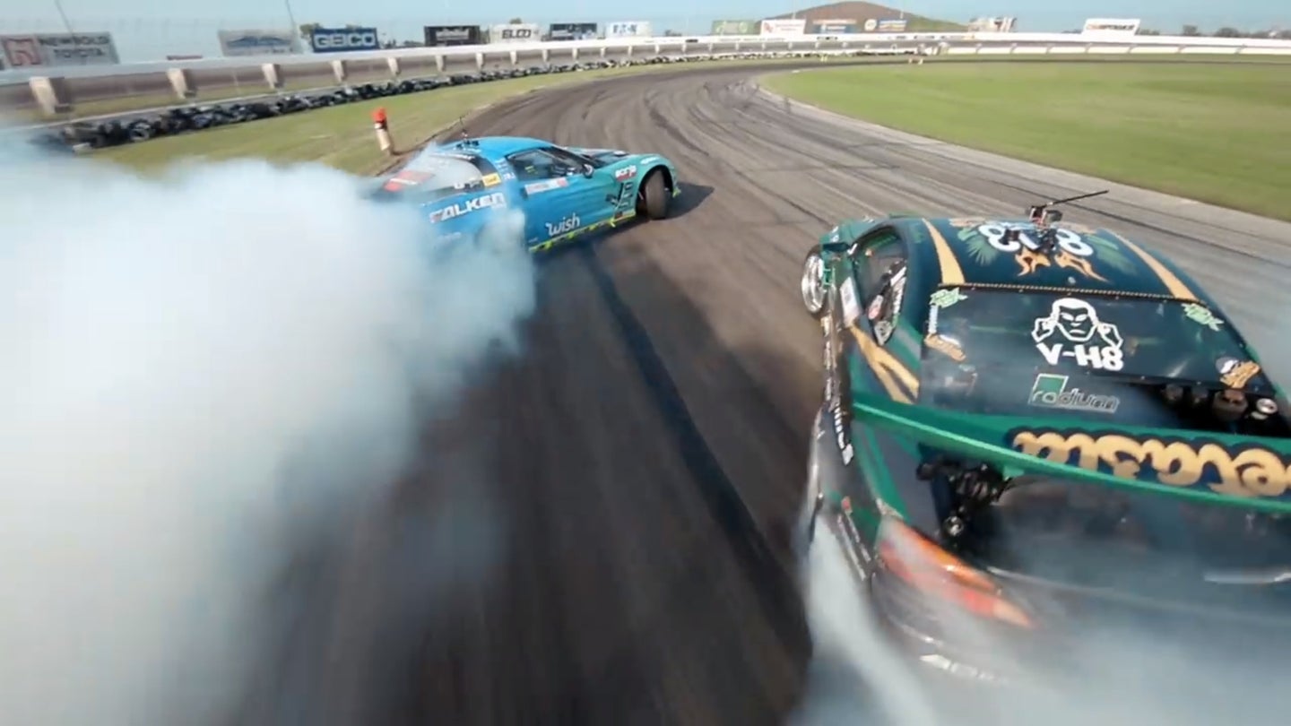 This Formula Drift Drone Footage Looks Like a Forza Motorsport Trailer