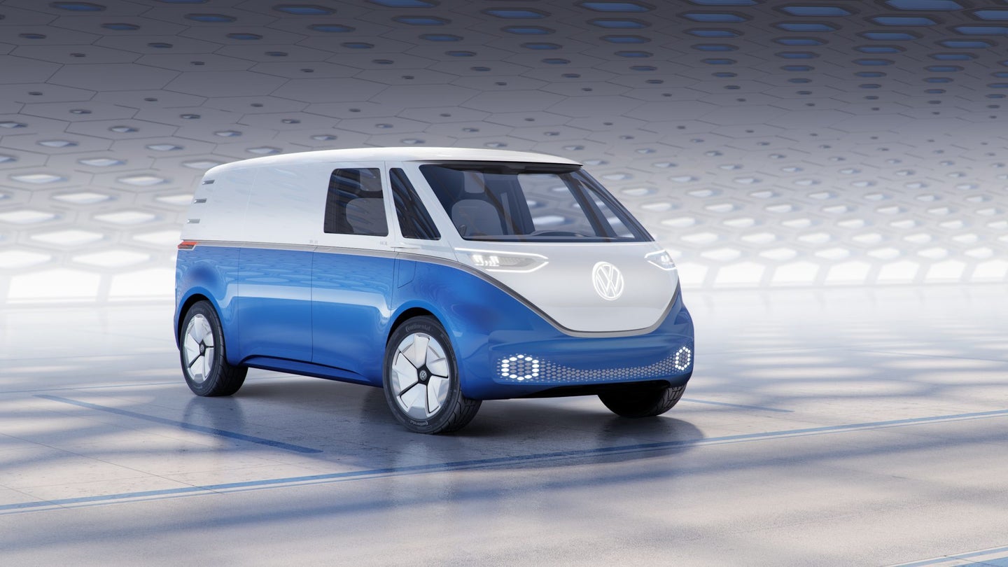 Volkswagen I.D. Buzz Cargo Concept: 340-Mile Range Electric Work Van