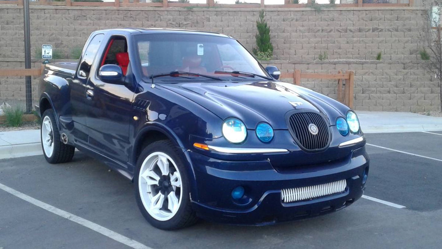 Someone Gave This Ford F-150 the Strangest Jaguar S-Type Makeover