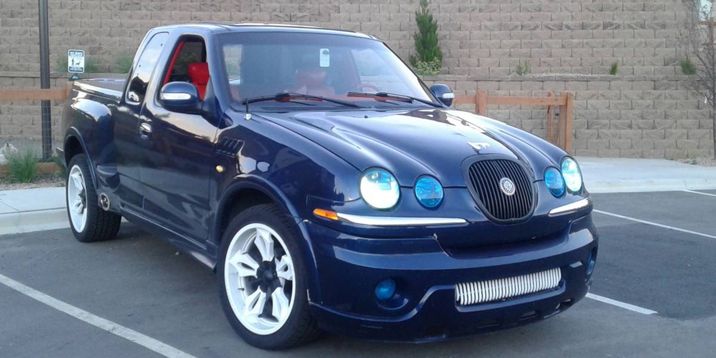 Someone Gave This Ford F-150 the Strangest Jaguar S-Type Makeover