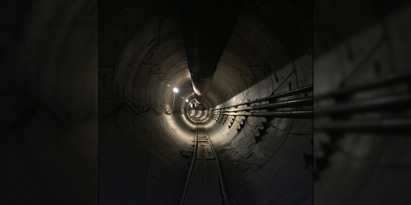 Watch Elon Musk Explore &#8216;Disturbingly Long&#8217; The Boring Company Underground Tunnel