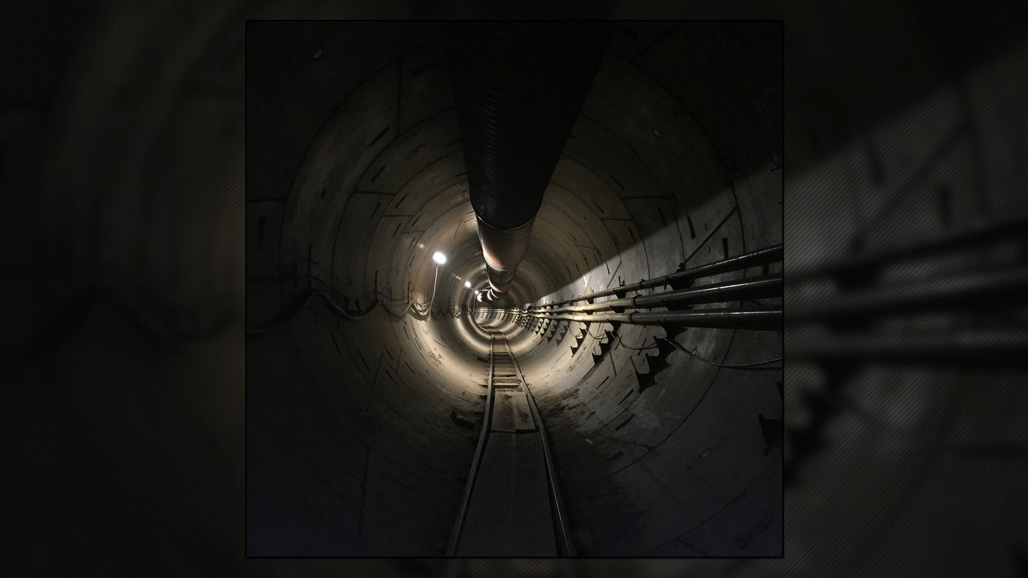 Watch Elon Musk Explore &#8216;Disturbingly Long&#8217; The Boring Company Underground Tunnel