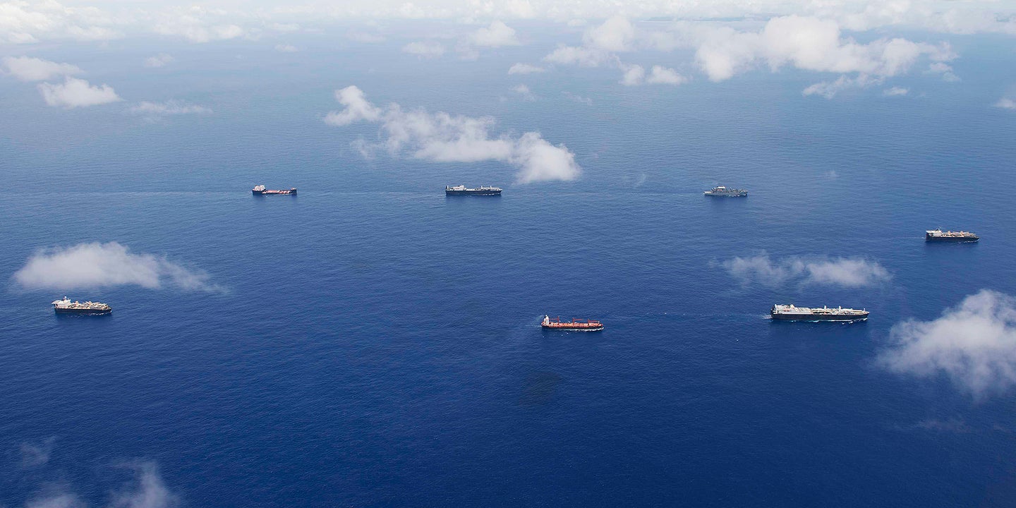 Vital Logistics Ships Will Be Without Critical U.S. Navy Escorts In A Major Conflict