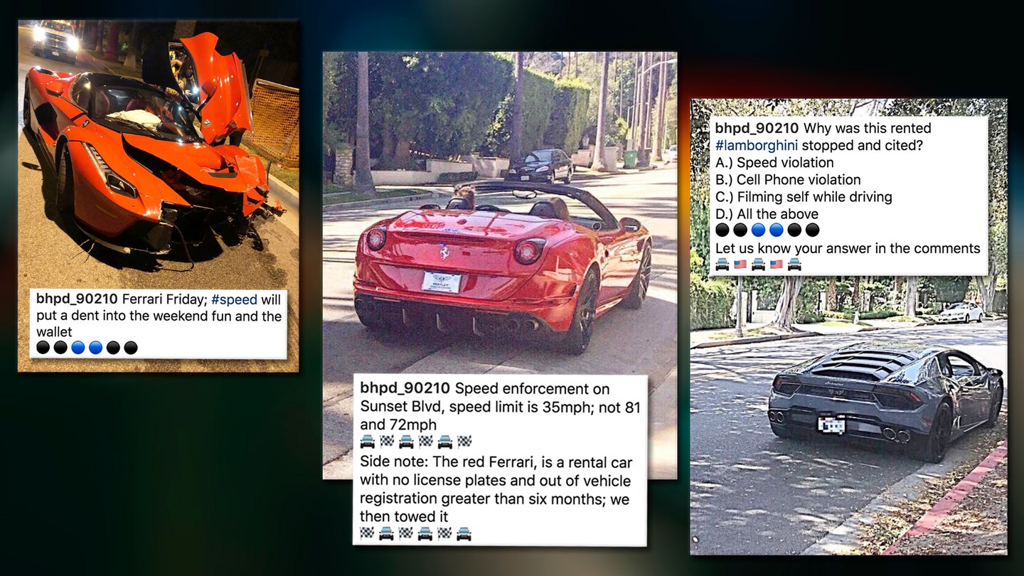 Beverly Hills Police Department Is Roasting Bad Supercar Drivers on Instagram