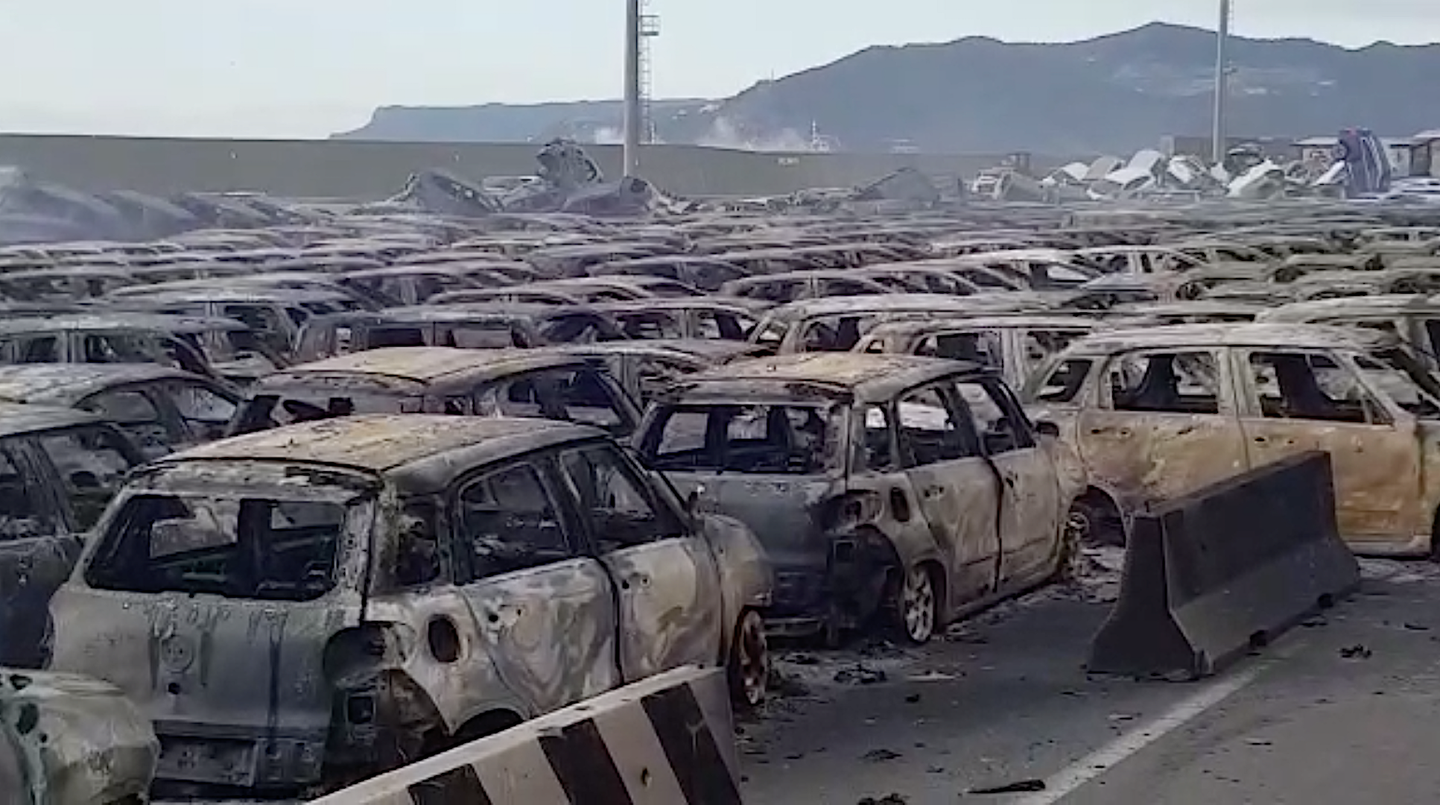 Hundreds of Maseratis Destroyed by Exploding Car Batteries at Flooded Italian Port