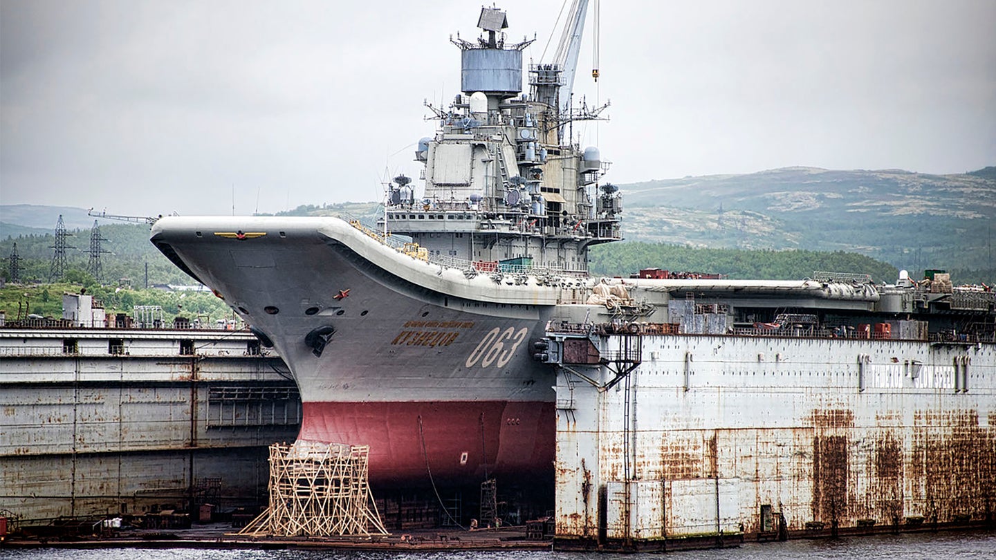 Huge Floating Dry Dock Holding Russia&#8217;s Only Aircraft Carrier Has Accidentally Sunk (Updated)
