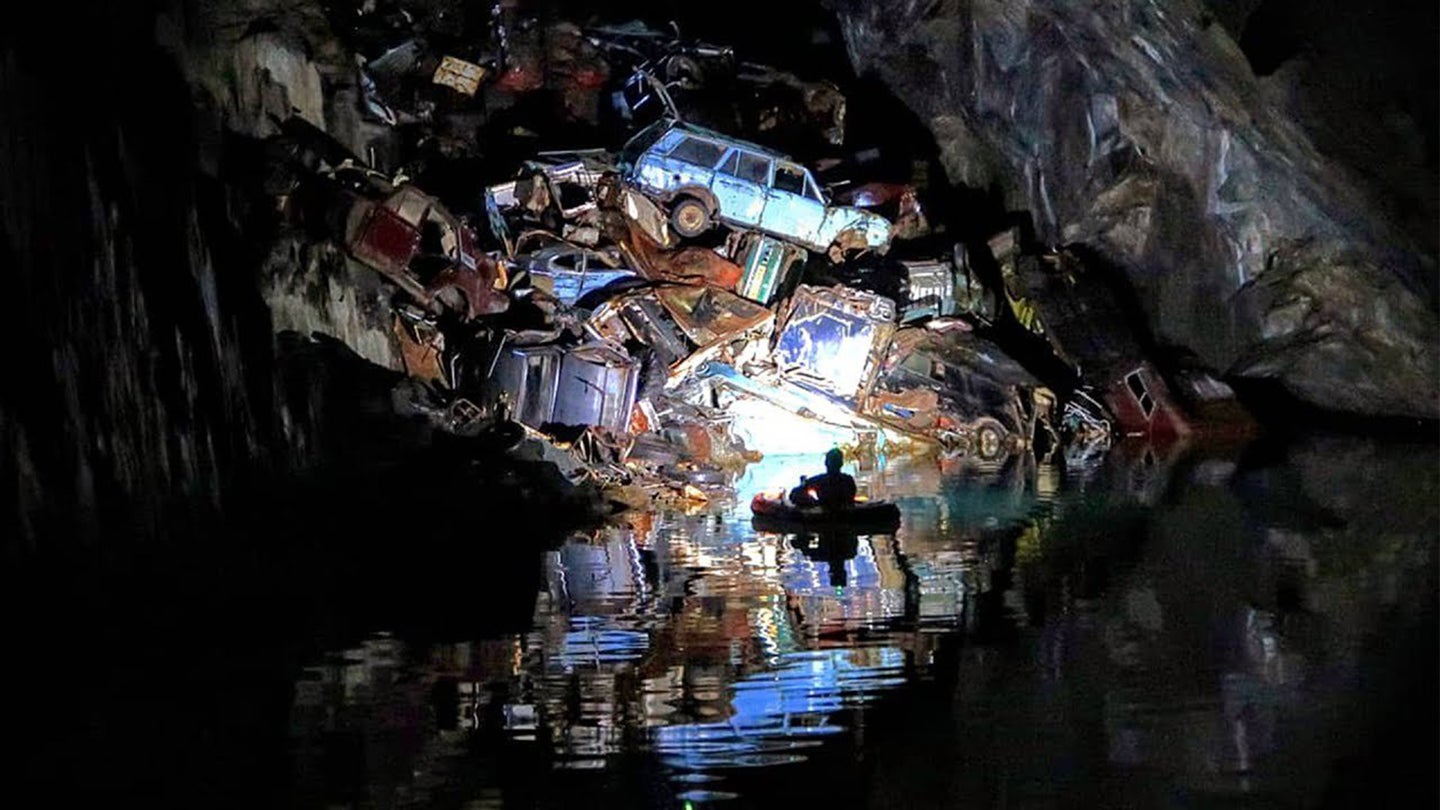 Explorer Finds Vintage Car Junkyard Deep in an Abandoned Mine Dubbed ‘Cavern of Lost Souls’