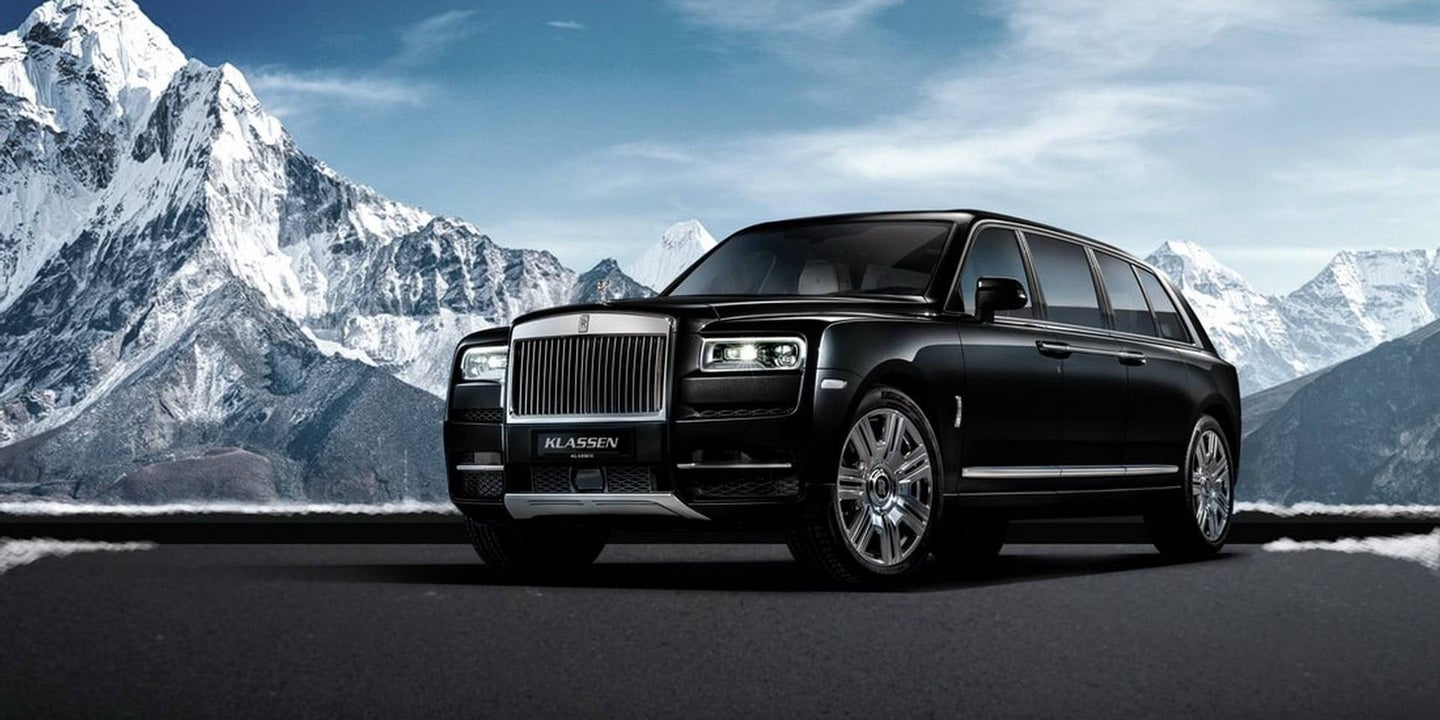 This Armored and Stretched Rolls-Royce Cullinan Limousine Costs a Cool $2 Million