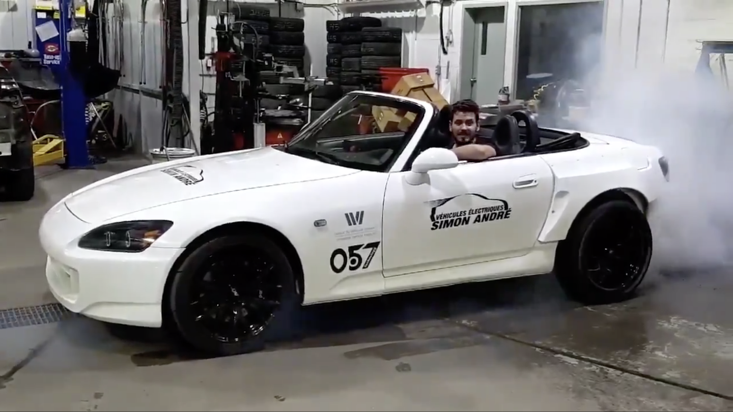 This Tesla-Powered Honda S2000 Runs the Quarter Mile in 10.6 Seconds