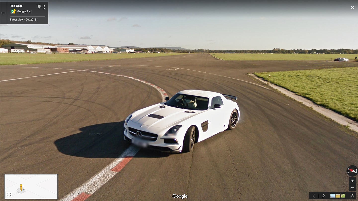 Google Maps Street View Easter Egg Shows the Stig Drift the Top Gear Test Track