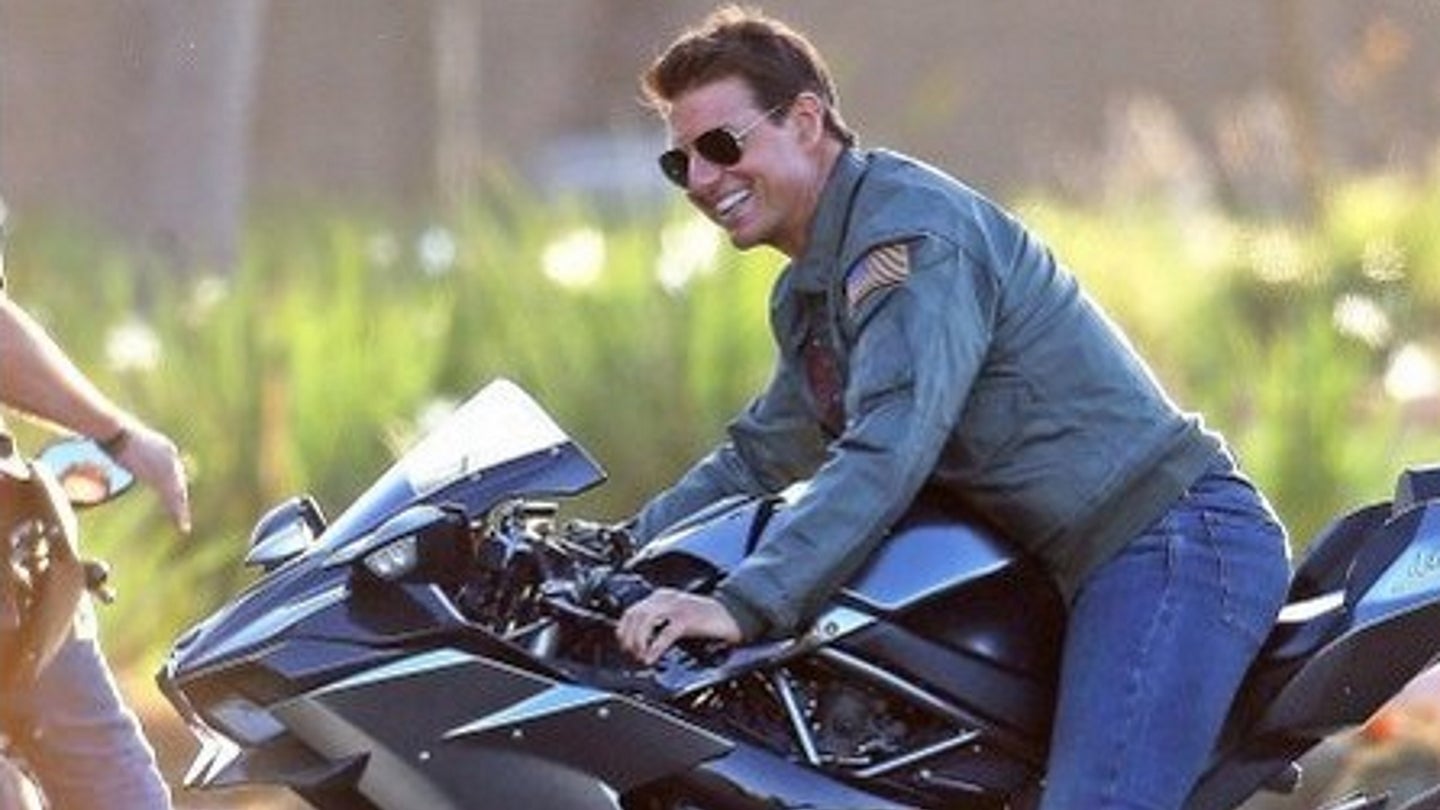 Tom Cruise Spotted Riding a Kawasaki Ninja H2 on the Set of Top Gun: Maverick
