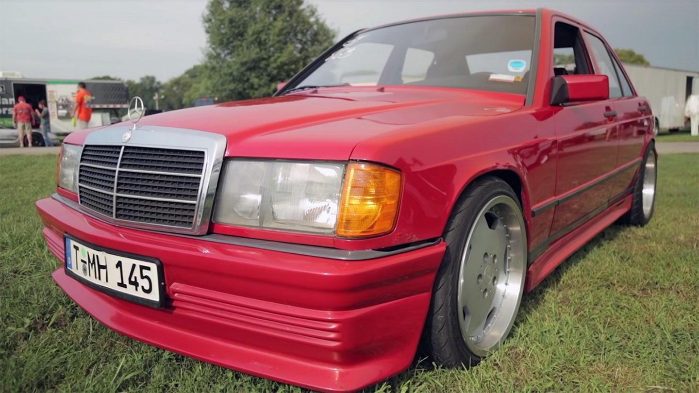 This Turbo LS-Swapped Mercedes-Benz W201 Is a Drag Strip Sleeper