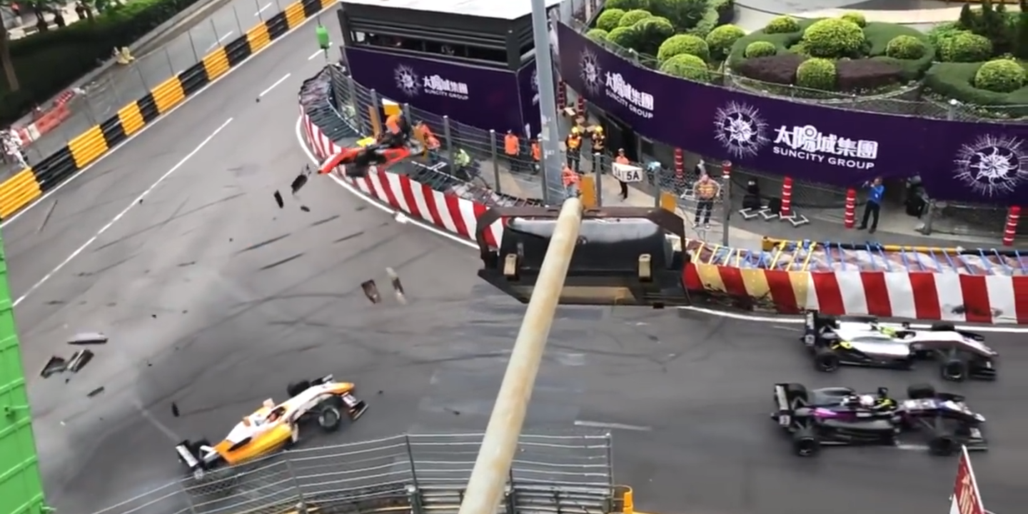 F3 Driver Suffers Spinal Injuries in Tremendous Macau Grand Prix Crash