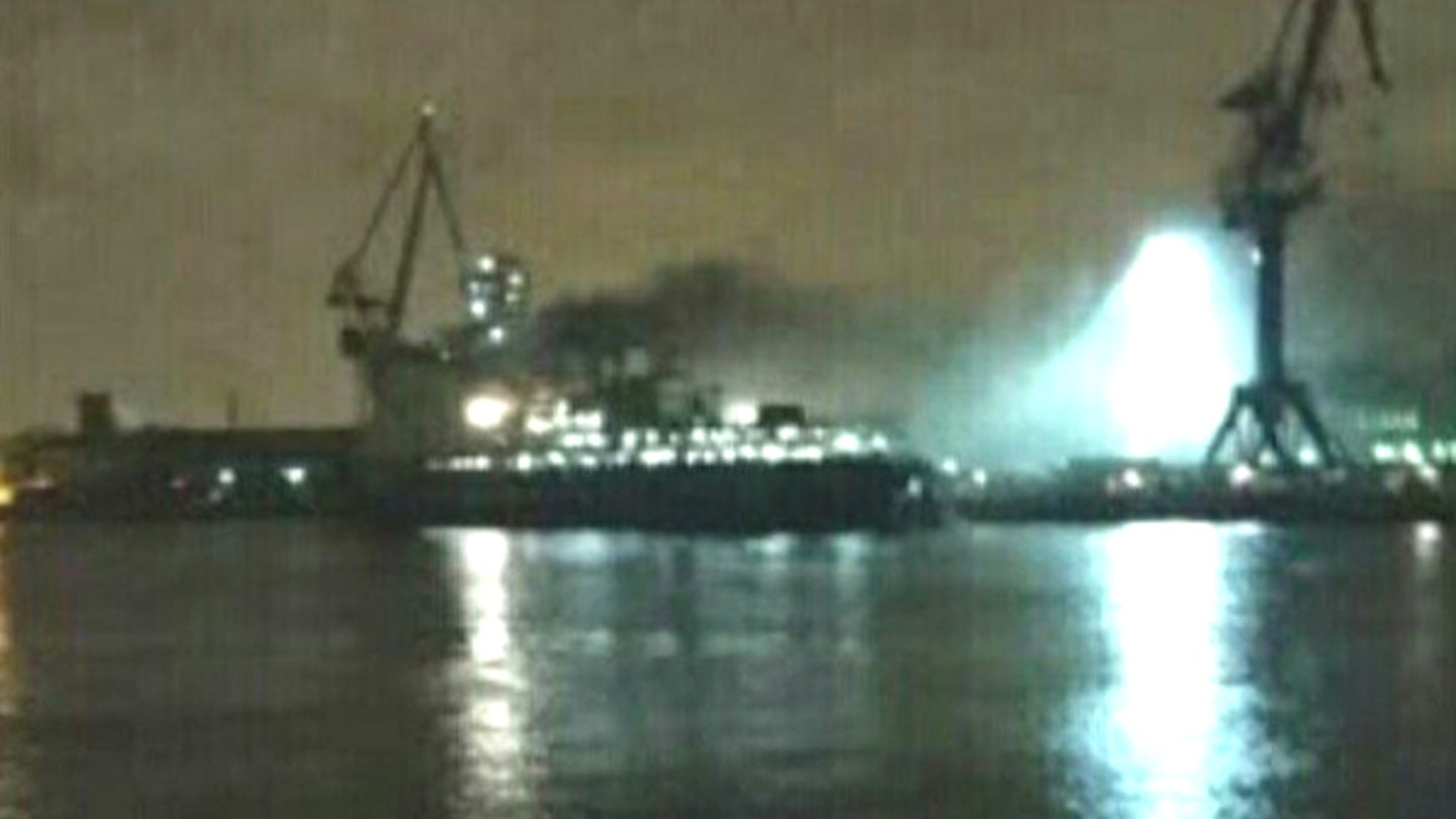 Russian Icebreaker Under Construction Bursts Into Flames, Injuring At Least Two